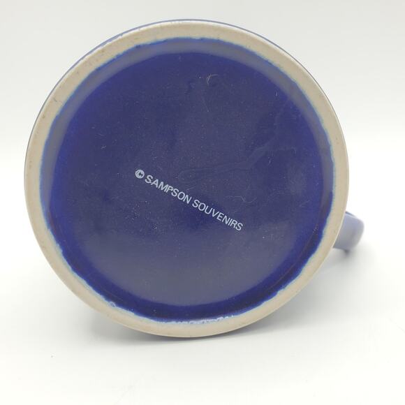 London Coffee Mug Sampson Souvenir British Ceramic Cup Blue Gold Vintage Enland - Picture 7 of 7